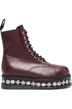 TOGA PULLA Stud-embellished leather boots