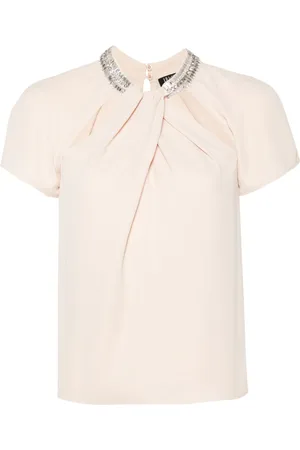 Liu Jo Rhinestoned georgette top