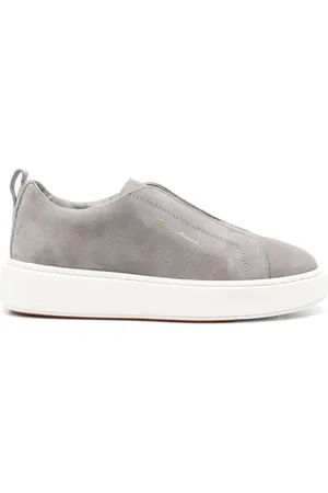 santoni Suede slip-on sneakers