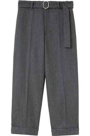 Jil Sander Check-pattern belted trousers