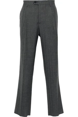 Etro Striped pleated trousers