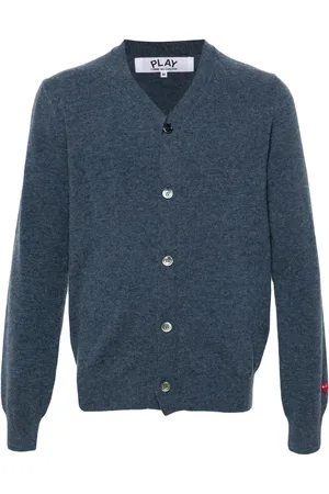 Comme des Garçons Heart-patch wool cardigan