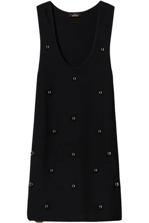 Twin-Set Stud-embellished knitted dress