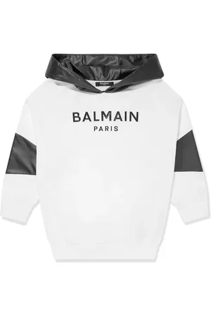 Balmain Logo-print two-tone hoodie