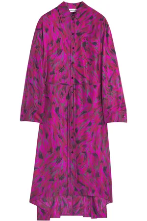 Lanvin Printed pleated dress