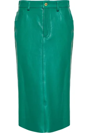 BLUMARINE Debossed-logo midi skirt