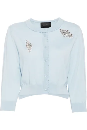 Simone Rocha Beaded scallop placket cardigan