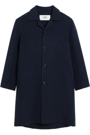 Ami Single-breasted felted coat