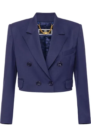 Elisabetta Franchi Double-breasted cropped blazer