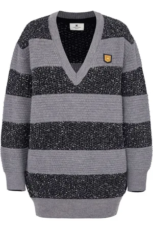 Elisabetta Franchi Sequinned wool sweater dress