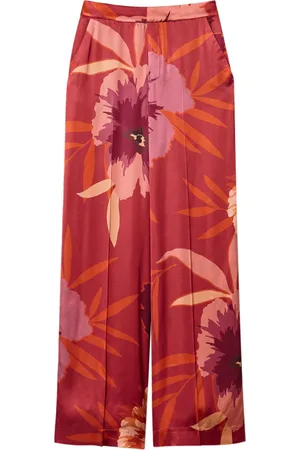 Twin-Set Floral-print wide-leg trousers