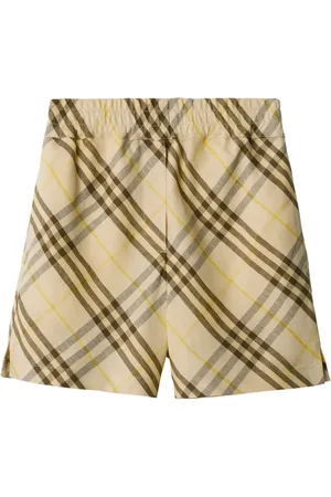 Burberry Check linen shorts