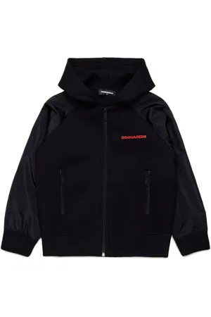 Dsquared2 Zipped logo-embroidered hoodie