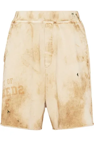 Dsquared2 Logo-print distressed-effect track shorts