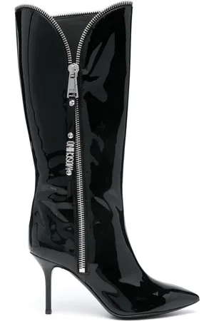Moschino 85mm patent-leather boots