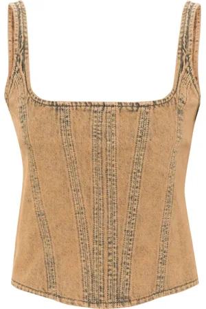 GIUSEPPE DI MORABITO Denim corset top