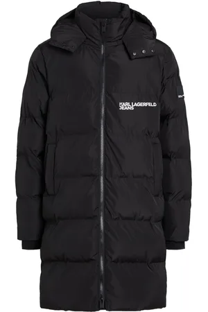 Karl Lagerfeld Embroidered hooded padded coat