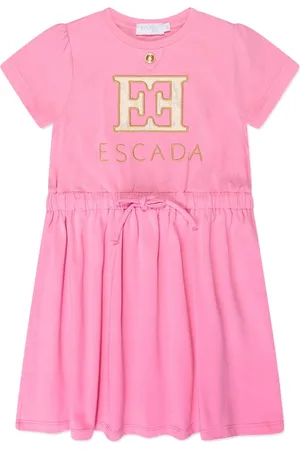 Escada Embroidered-logo drawstring dress