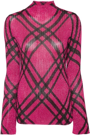 Liu Jo Chequered lurex sweater