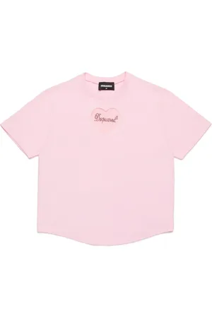 Dsquared2 Heart-appliqué cotton T-shirt