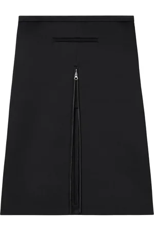 Courrèges Zip-detail satin midi skirt