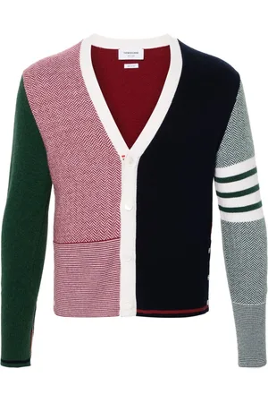 Thom Browne Colour-block wool cardigan
