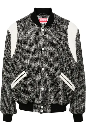 Kenzo Marl-knit varsity jacket