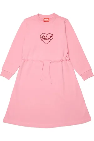 Diesel Heart-print drawstring dress
