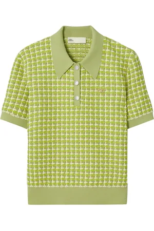 Tory Burch Jacquard polo knitted top