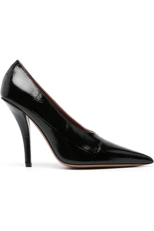 PARIS TEXAS 110mm textured-leather pumps