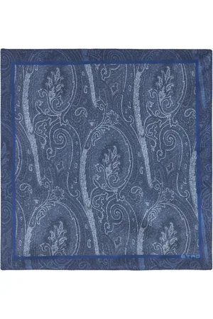 Etro Paisley-logo-print silk scarf