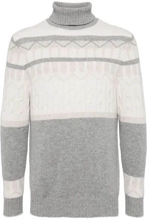 N.PEAL Jacquard cashmere jumper