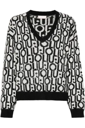 Liu Jo Logo-jacquard sweater