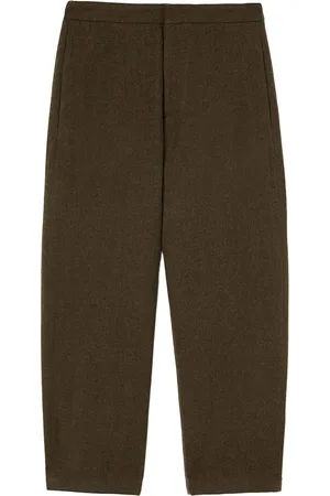 Jil Sander Logo-patch wool tapered trousers