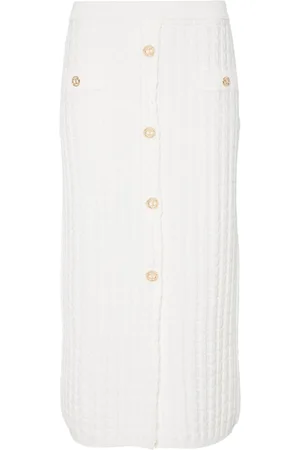Twin-Set Cable-knit midi skirt