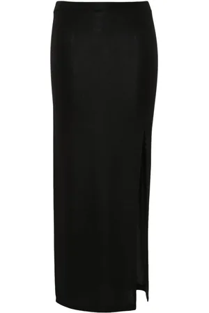 Twin-Set Side-slit midi skirt