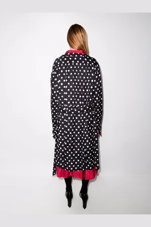 Balenciaga Reversible belted polka dot dress