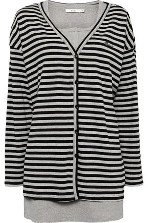 B+AB Striped button-up cardigan