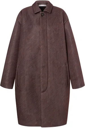 Serafini Mélange-effect long coat