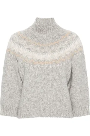 PESERICO SIGN High-neck jacquard sweater