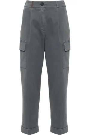 PESERICO SIGN Gabardine cargo trousers