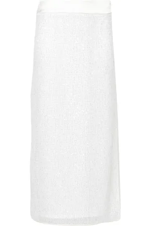 PESERICO SIGN Sequin-embellished midi skirt