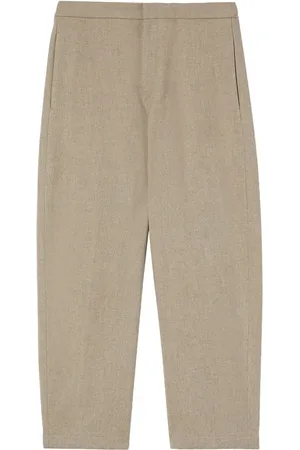 Jil Sander Logo-patch wool tapered trousers