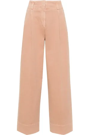 PESERICO SIGN Wide-leg gabardine trousers
