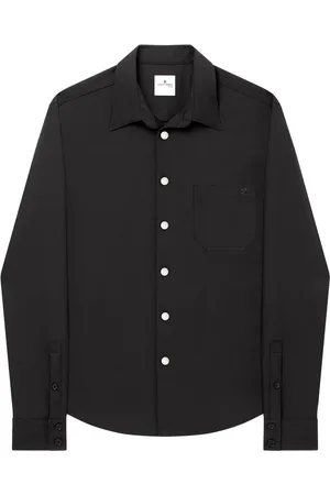 Courrèges Logo-appliqu?? twill oversized shirt