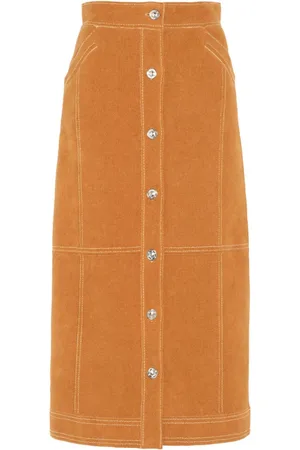 Barrie High-waisted midi skirt