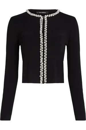 Karl Lagerfeld Essential pearl-embellished cardigan