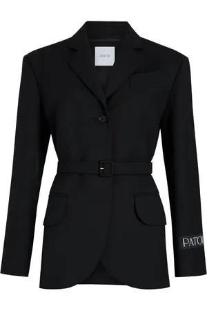 Patou Logo-patch belted blazer