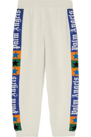 Palm Angels Logo-jacquard knitted track pants