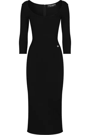 Dolce & Gabbana Logo-plaque midi dress